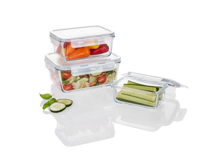 ERNESTO® Glas-Frischhaltedosen, 3-teilig Discount Store für neue Produkte