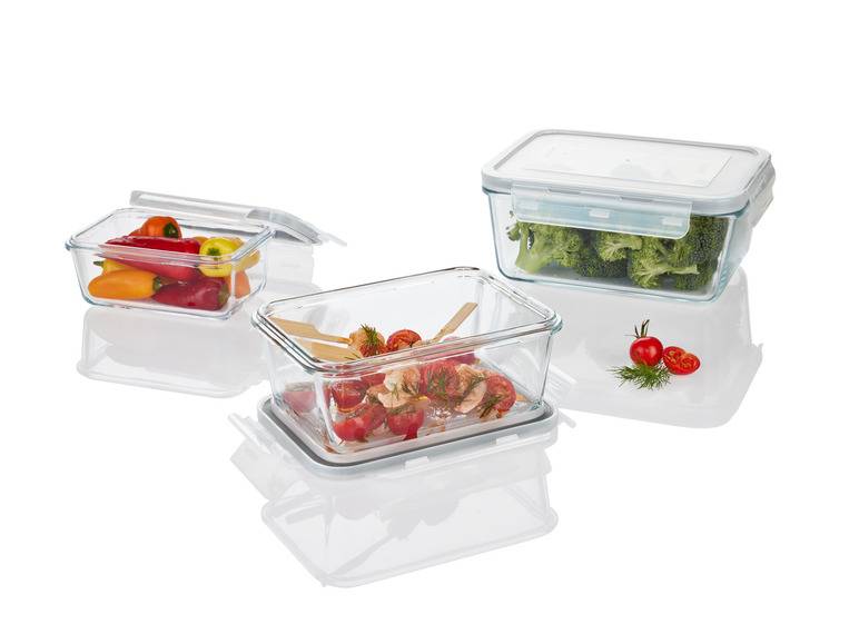 ERNESTO® Glas-Frischhaltedosen, 3-teilig Discount Store für neue Produkte