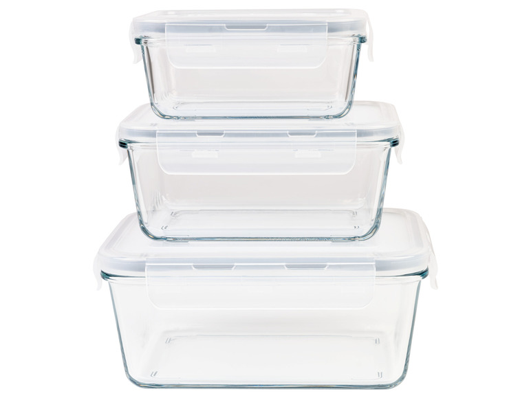 ERNESTO® Glas-Frischhaltedosen, 3-teilig Discount Store für neue Produkte