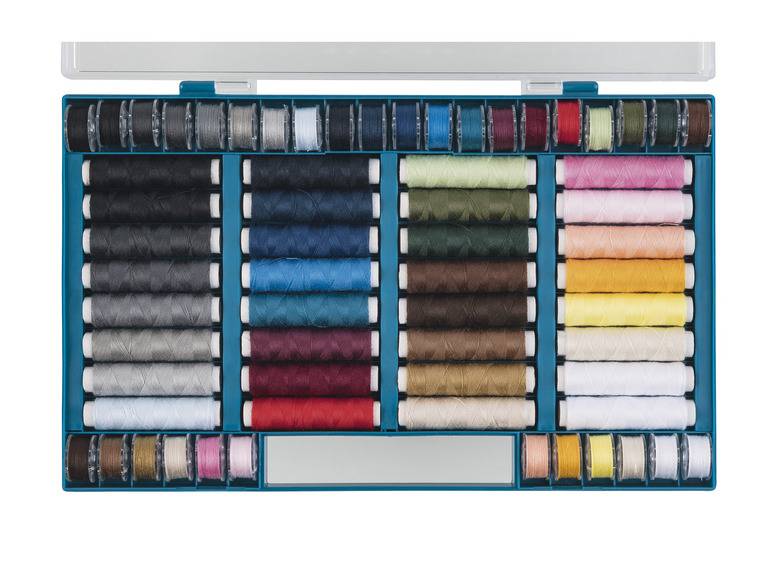 crelando® Nähgarn-Set, Modefarben, 64-teilig