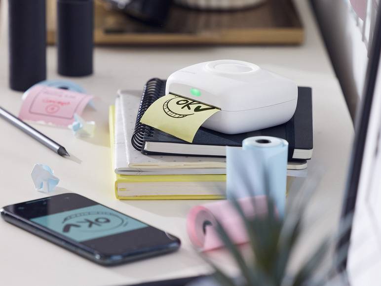SILVERCREST® Mini Pocket Printer inklusive Papierrolle Kostenloser Versand