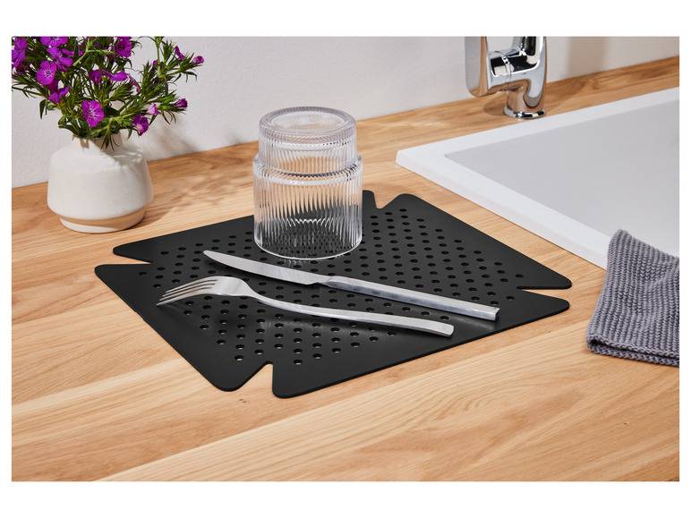 LIVARNO home Spülbeckeneinlage mit Lochung, schwarz Sonderangebot
