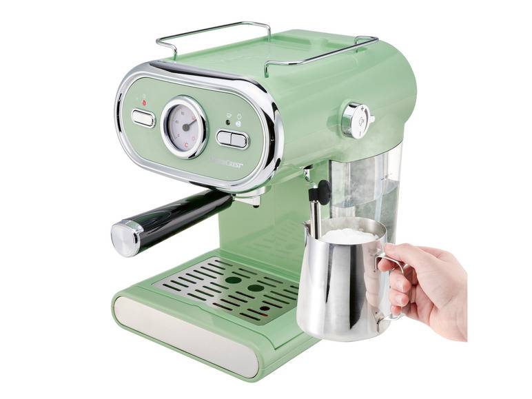 SILVERCREST® KITCHEN TOOLS Espressomaschine »SEM 1100 E1«, mint, 1100 W Begrenztes Angebot