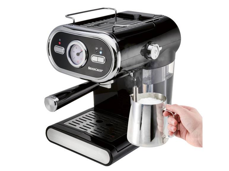 SILVERCREST® KITCHEN TOOLS Espressomaschine »SEM 1100 E1«, schwarz, 1100 W Preisnachlass