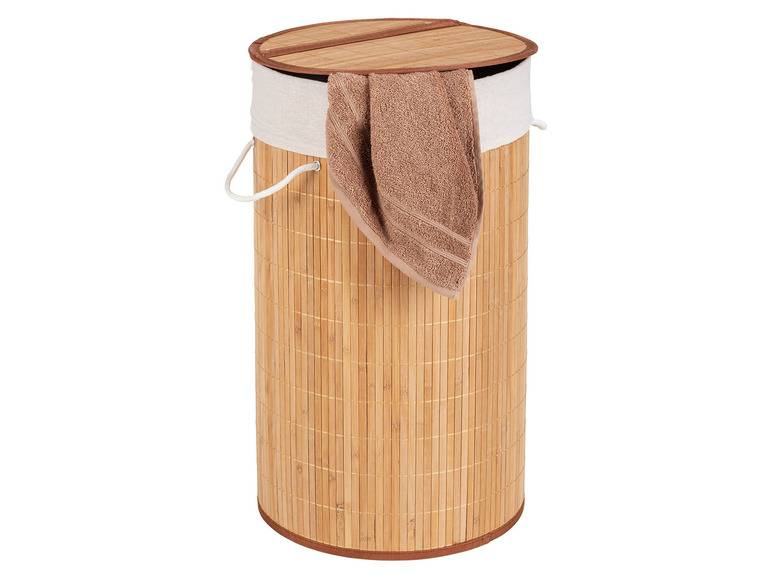 Wenko Wäschetruhe »Bamboo«, 55 l Fassungsvermögen, mit Baumwoll-Wäschesack, aus Bambus Weihnachtsangebot