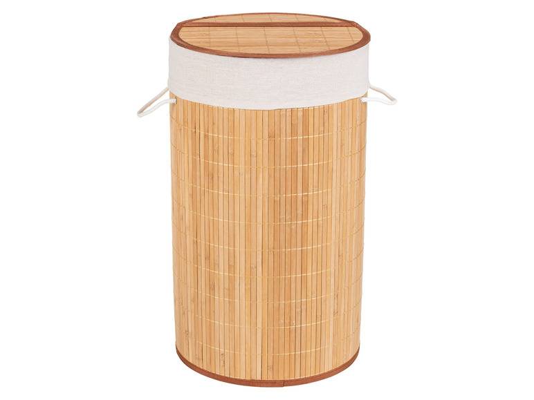 Wenko Wäschetruhe »Bamboo«, 55 l Fassungsvermögen, mit Baumwoll-Wäschesack, aus Bambus Weihnachtsangebot