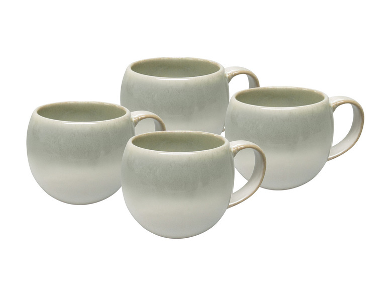 vanWell Kaffeebecher 4erSet bauchig ca. 50cl Steingut Kauf eins, bekomm eins gratis