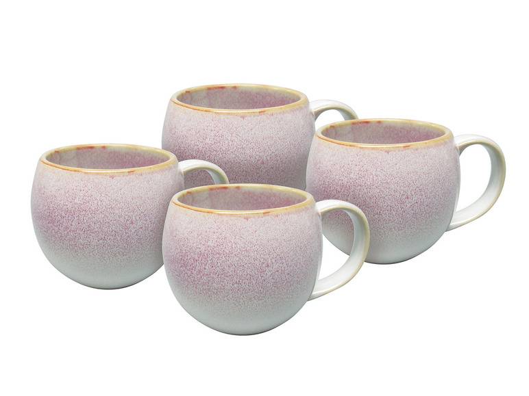 vanWell Kaffeebecher 4erSet bauchig ca. 50cl Steingut Kauf eins, bekomm eins gratis