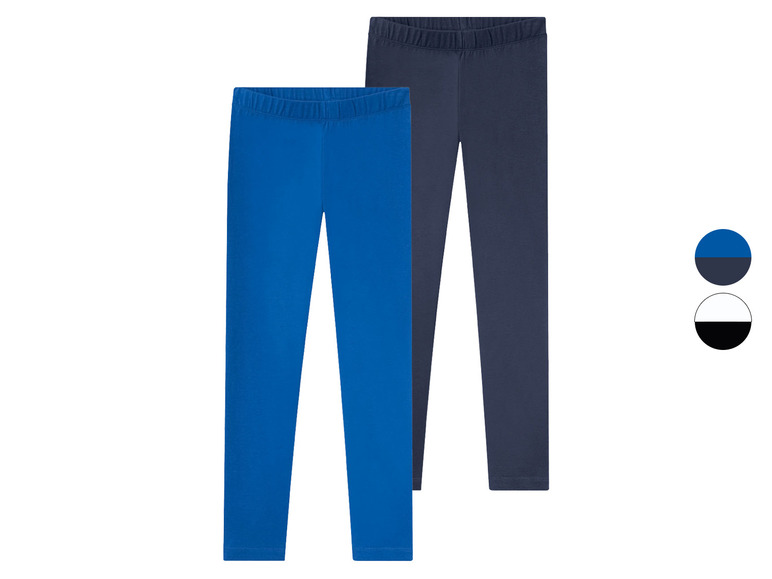 pepperts!® Kinder Mädchen Leggings, 2 Stück, mit bequemem Gummizugbund