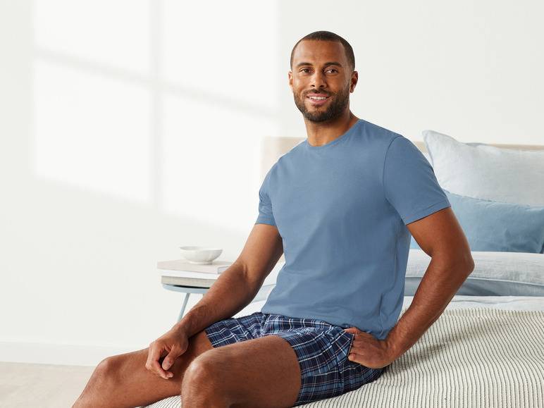 LIVERGY® Herren Pyjama mit Shorts Letzte 3 Tage