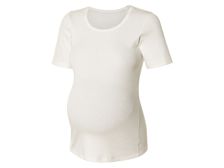 esmara® Damen Umstands-T-Shirts, 2 Stück, in modischer Ripp-Qualität Bis zu 50% Rabatt