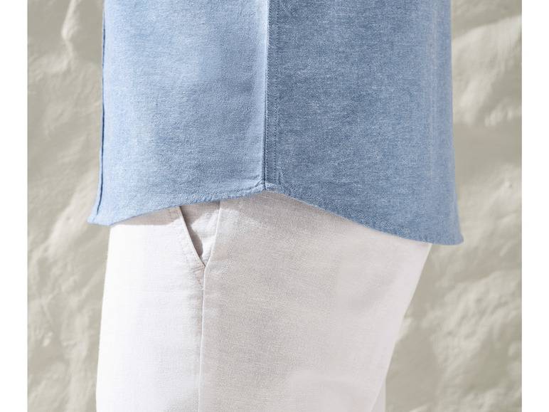 LIVERGY® Herren Leinenhemd mit Kentkragen Fabrikladen