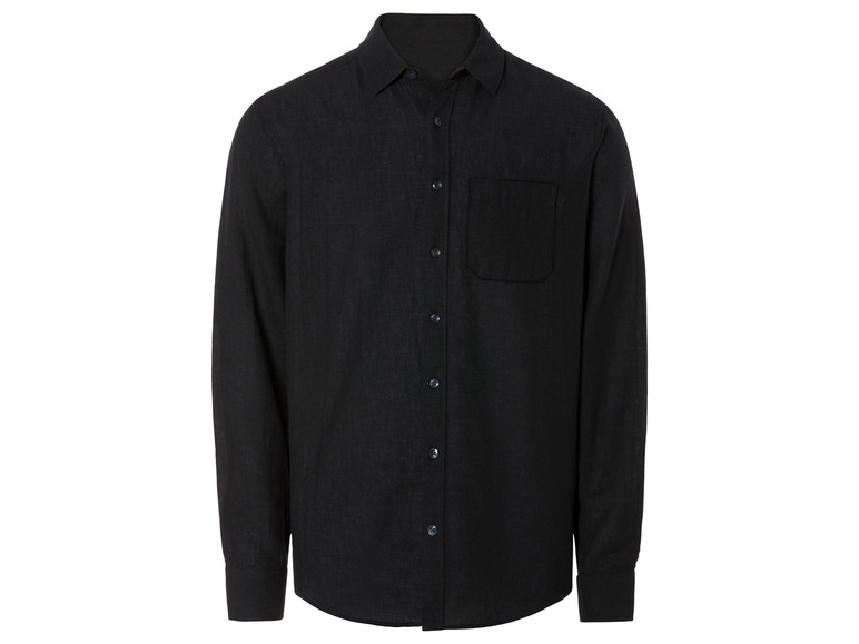 LIVERGY® Herren Leinenhemd mit Kentkragen Fabrikladen