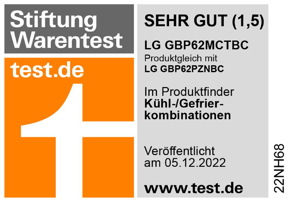 LG Kühl-Gefrierkombination »GBP62PZNBC« Total NoFrost Bestseller