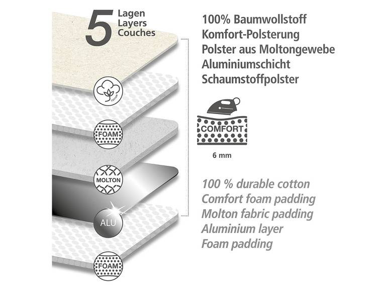 Wenko Bügeldecke »Air Comfort«, dampfbügelgeeignet Räumungsverkauf