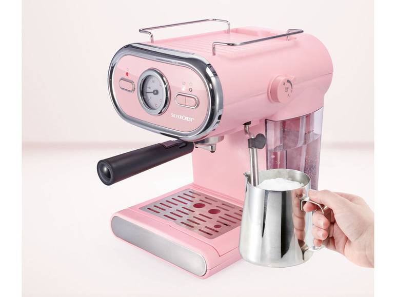 SILVERCREST® KITCHEN TOOLS Espressomaschine/Siebträger Pastell rosa SEM 1100 D3 + Elektrische Kaffeemühle »SKME 180 C1«, 180 W Sonderangebote