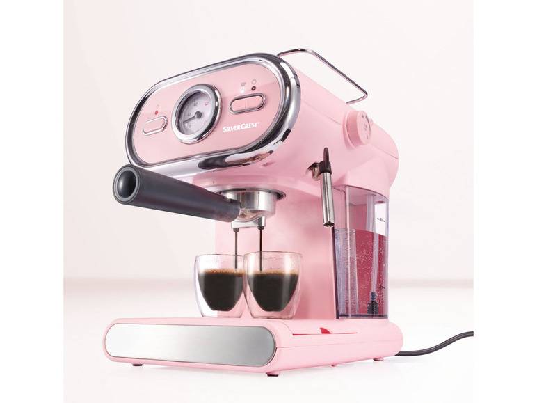 SILVERCREST® KITCHEN TOOLS Espressomaschine/Siebträger Pastell rosa SEM 1100 D3 + Elektrische Kaffeemühle »SKME 180 C1«, 180 W Sonderangebote