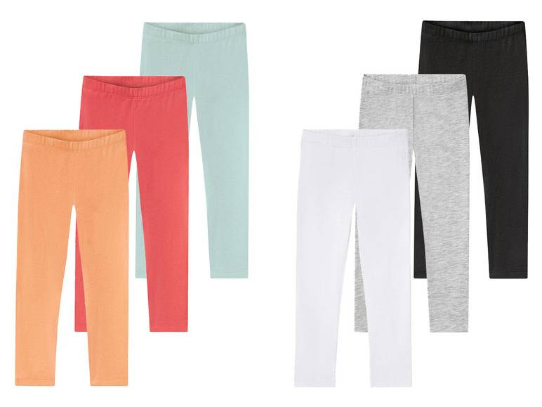 lupilu® Kleinkinder Leggings, 3 Stück, mit Baumwolle Letzter Tag