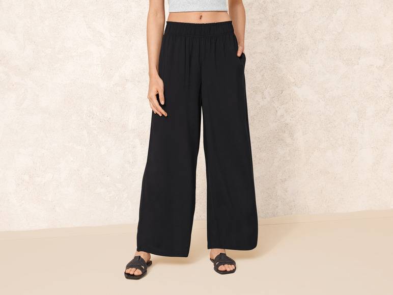 esmara® Damen Wide-Leg-Hose mit elastischem Gummizugbund Bis zu 60% Rabatt