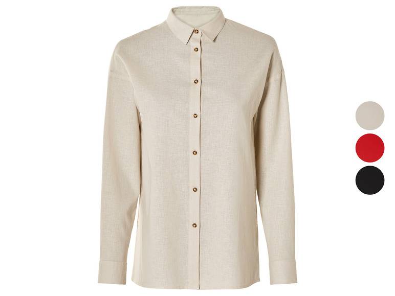 esmara® Damen Leinenbluse, leger geschnitten Bis zu 55% Rabatt