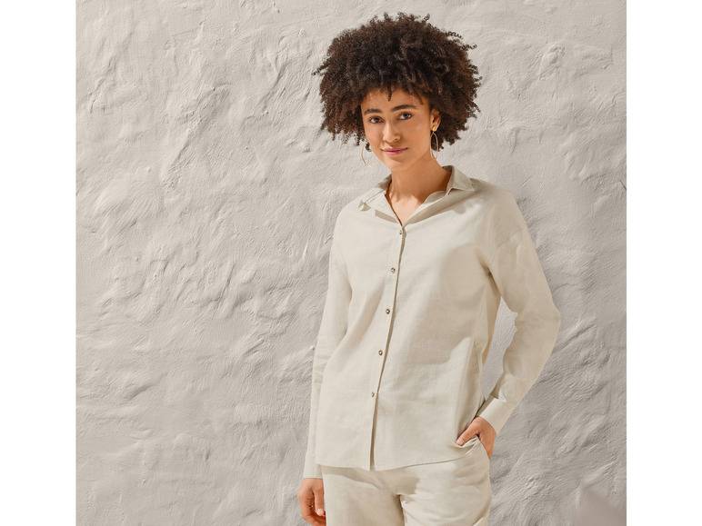 esmara® Damen Leinenbluse, leger geschnitten Bis zu 55% Rabatt