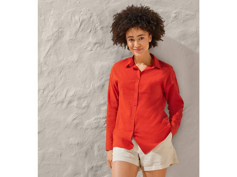 esmara® Damen Leinenbluse, leger geschnitten Bis zu 55% Rabatt