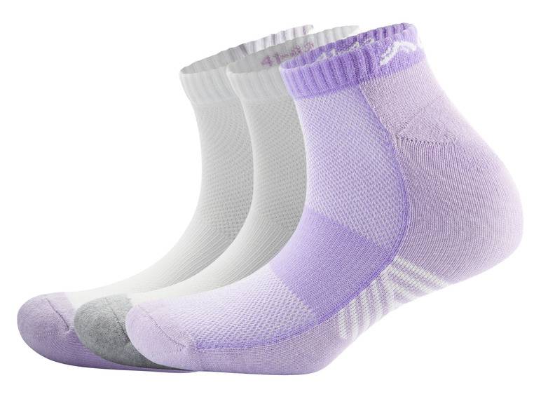 CRIVIT Damen Sport-Sneakersocken, 3 Paar, mit Baumwolle Super Rabatt