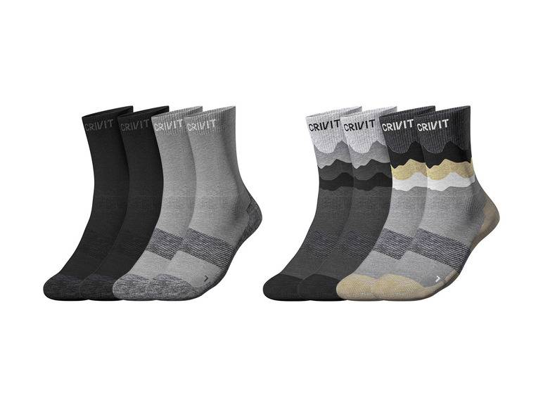 CRIVIT Herren Outdoorsocken, 2 Paar, mit SmartStep-Fußbett 2025