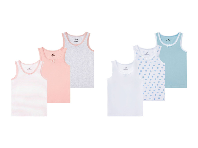 lupilu® Kleinkinder Unterhemden, 3 Stück, mit Bio-Baumwolle Günstig kaufen