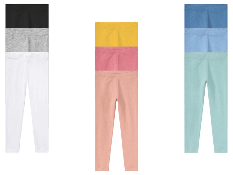 lupilu® Kleinkinder Leggings, 3 Stück, mit hohem Baumwollanteil