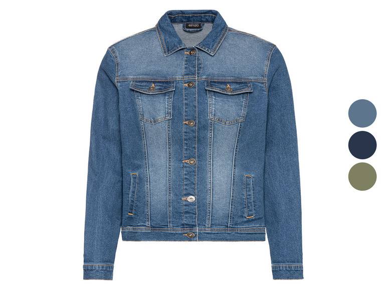 esmara® Damen Jeansjacke, leicht tailliert geschnitten