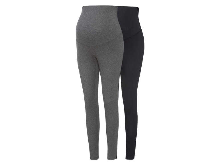 esmara® Damen Umstands Leggings, 2 Stück, mit Bio-Baumwolle Große Rabatte