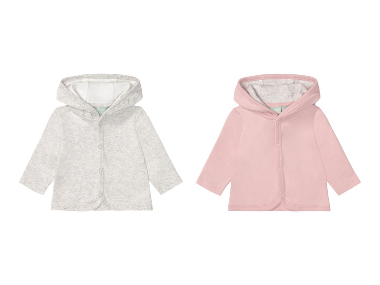 lupilu® Baby Sweatjacke, 2 Stück, aus reiner Bio-Baumwolle Sonderangebote