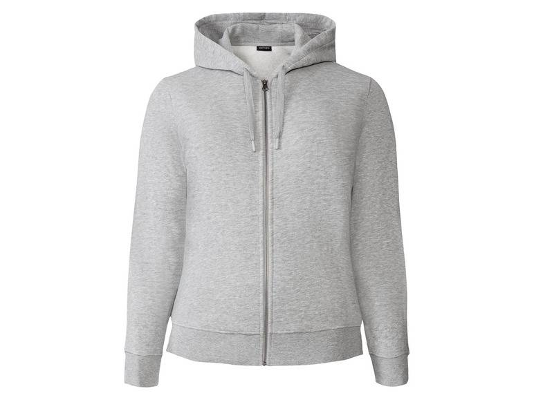 esmara® Damen Sweatjacke, mit hohem Baumwollanteil