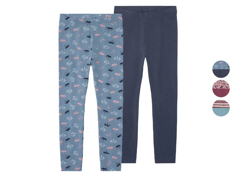 lupilu® Kleinkinder Leggings, 2 Stück, mit hohem Baumwollanteil