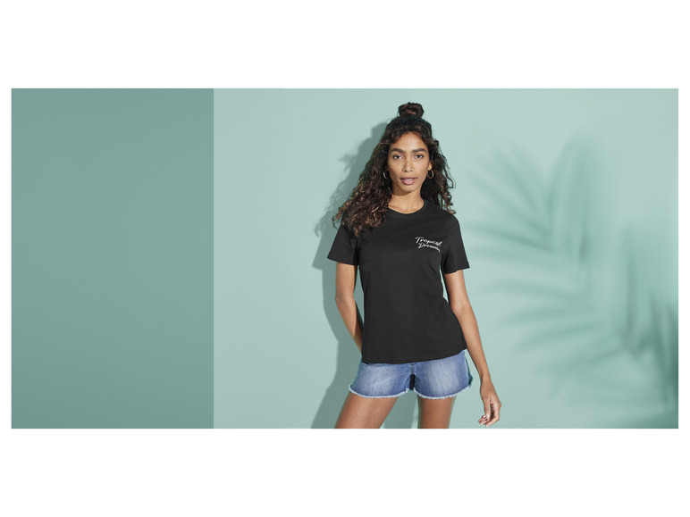 esmara® Damen T-Shirt, tailliert geschnitten, mit Print Nur für heute