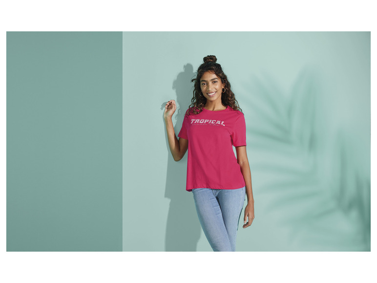 esmara® Damen T-Shirt, tailliert geschnitten, mit Print Nur für heute