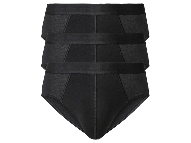 LIVERGY® Herren Slips, 3 Stück, mit hohem Baumwollanteil