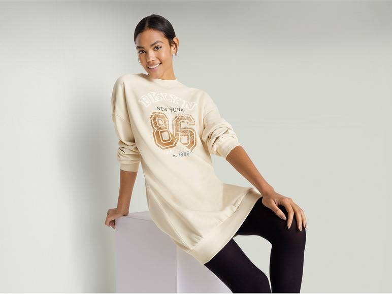 esmara® Damen Sweatkleid mit Baumwolle 2025