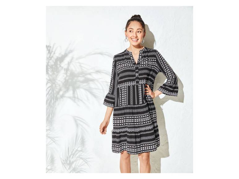 esmara® Damen Tunika Kleid, mit Volants am Ärmelabschluss Kostenloser Versand