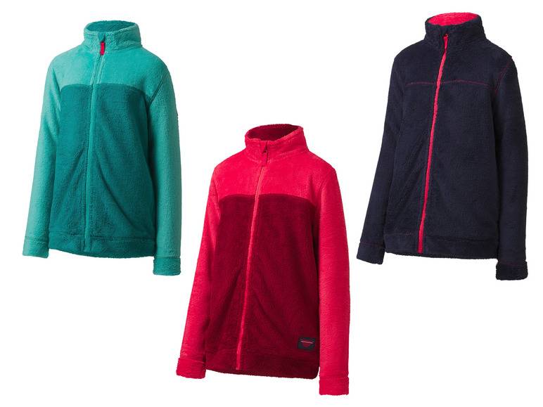 CRIVIT Kinder Fleecejacke, mit Stehkragen