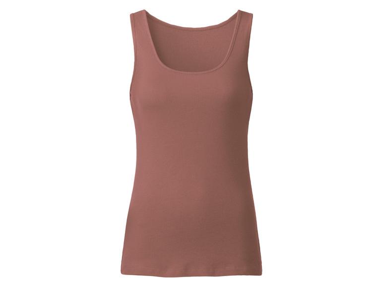 esmara® Damen Tops, 2 Stück, in anschmiegsamer Ripp-Qualität Versandkostenfrei