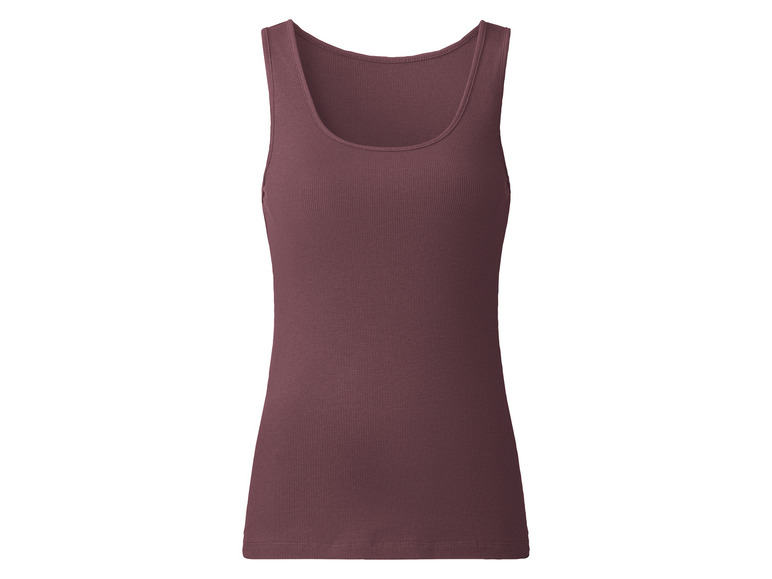 esmara® Damen Tops, 2 Stück, in anschmiegsamer Ripp-Qualität Versandkostenfrei