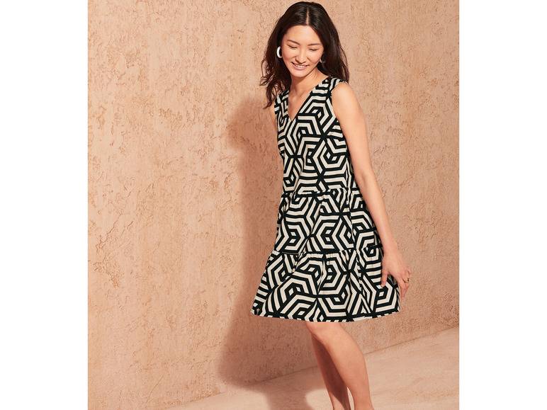esmara® Damen Leinenkleid mit V-Ausschnitt Flash Sale