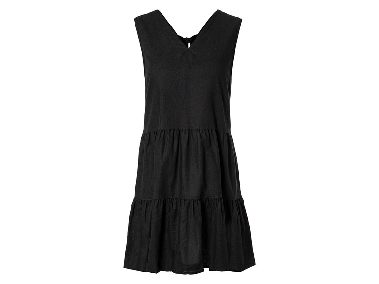 esmara® Damen Leinenkleid mit V-Ausschnitt Flash Sale