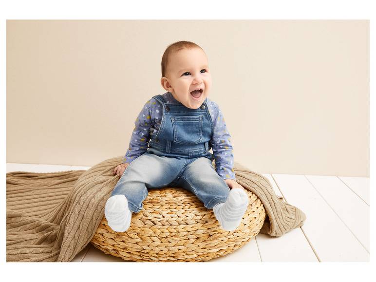 lupilu® Baby Latzhose Sweatdenim, mit Bio-Baumwolle Exklusivangebot
