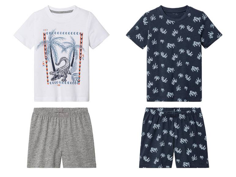 pepperts!® Kinder Jungen Pyjama, mit Rundhalsausschnitt