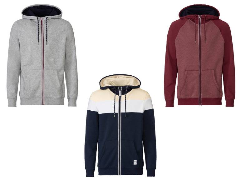 LIVERGY® Herren Sweatjacke mit Baumwolle