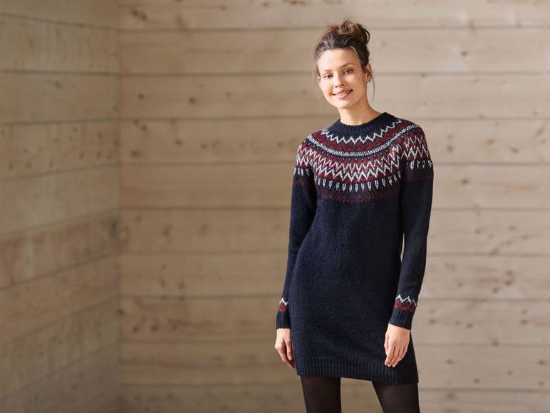 esmara® Damen Strickkleid mit Jacquardmuster Heißer Verkauf