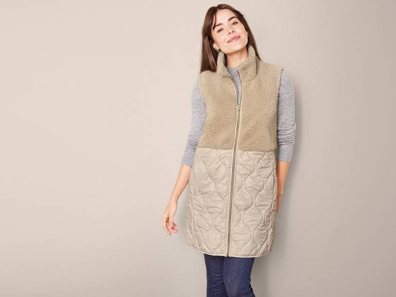 esmara® Damen Longweste aus Plüsch- und Steppstoff Kauf eins, bekomm eins gratis